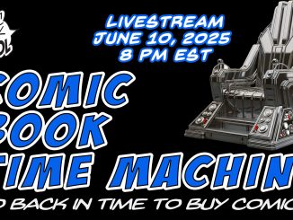 comic book time machine graphic