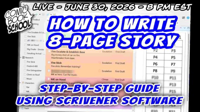 8 Page Story Scrivener App header